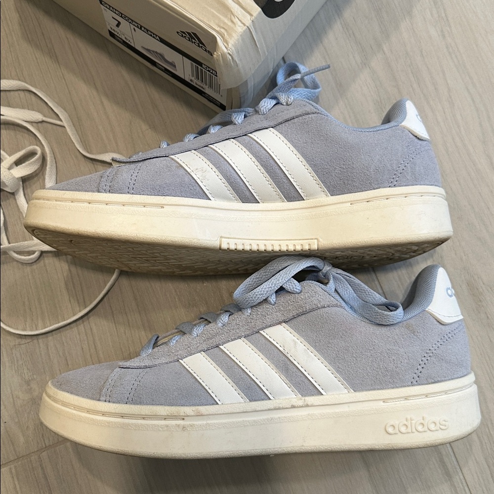 Adidas Grand Court Alpha Sneakers • Blue & White Classic Sneakers - Picture 6 of 10